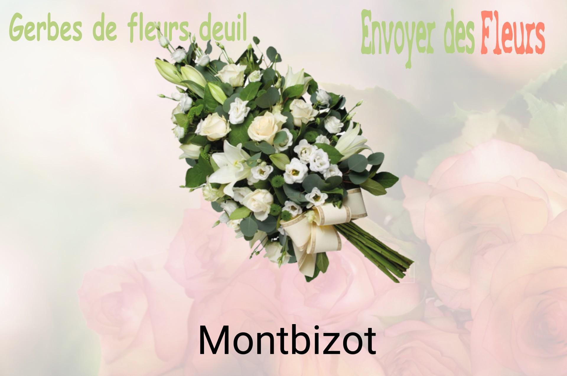 Gerbe de fleurs de deuil livrée à Montbizot